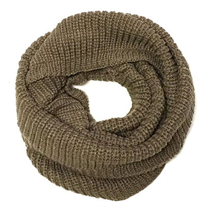 Wrapables Thick Knitted Winter Warm Infinity Scarf - color: Chocolate