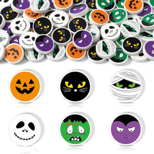 Halloween Character Mini Erasers Bulk, 60PCS Kid Student Party Favor - style: Halloween Character
