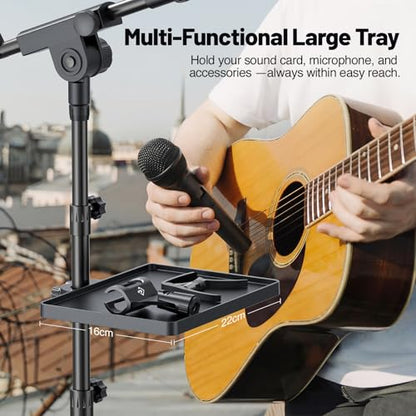 Phenyx Pro Adjustable Microphone Stand with Large Tray MA-S1