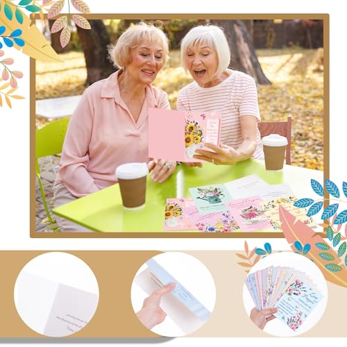 Motiskyy 72 Pack Religious Get Well Cards Bulk with Envelopes Stickers Christian Get Well Greeting Cards with Scripture Encouragement Blessing 4.5 x 6.2 Inch (Watercolor Flower) - style: Watercolor Flower