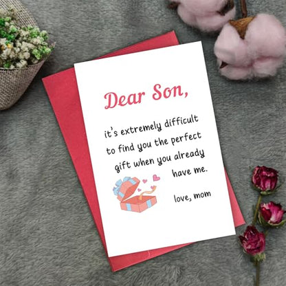 Humorous Birthday Card for Son, Gag Birthday Gift from Mom, Funny Bday Card for grown up son, Graduation Card, Celebration Card - color: 3-23