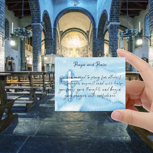 200 Pcs Blank Prayer Request Cards 3x4, Stylish Style, Blue - color: Blue, size: Stylish Style
