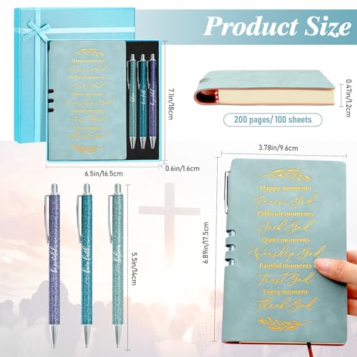 Spakon 5 Pcs Christian Gifts for Women Church Gifts - color: Blue, style: Happy Moment