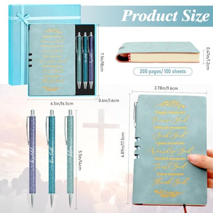 Spakon 5 Pcs Christian Gifts for Women Church Gifts - color: Blue, style: Happy Moment