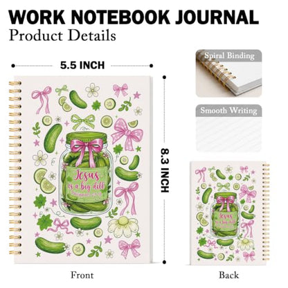 Jesus Christian Cucumber Notebook Journal for Women Teen Girls Gifts - color: Cucumber Jesus