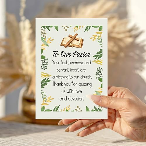 to Our Pastor Your Faith Kindness Christian Lover Bible Verse Thank You Appreciation Greeting Card Meaningful Message for Pastor - color: To Our Pastor