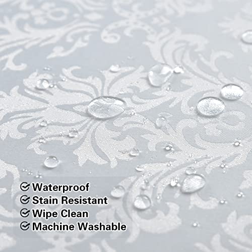 SASTYBALE White Tablecloth Square 52 x 52 Inch Jacquard Tablecloth - color: A-white, size: 52" x 52" (Square)