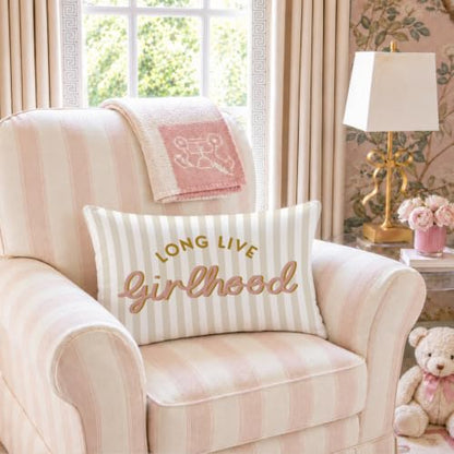 Long Live Girlhood 12x20 Pillow Cover Toddler Girl Room Decor， - color: Long Live Girlhood