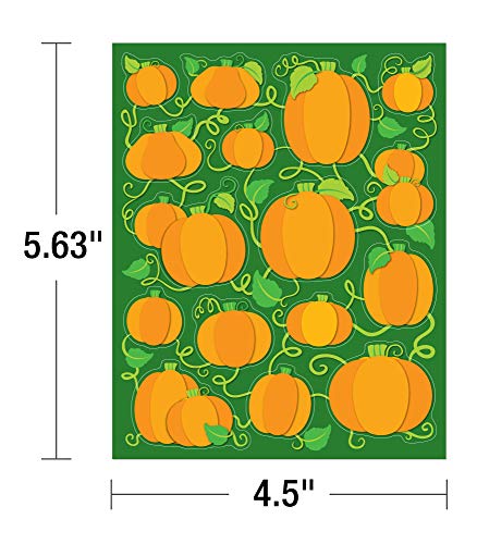 Carson Dellosa Pumpkin Stickers, 96 Pumpkin Stickers for Kids, Thanksgiving Crafts, Pumpkin Craft, Reward Stickers, and Motivational Stickers, 6 Sheets of Halloween Stickers for Kids - style: Pumpkins