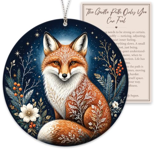 Fox Gifts, Fox Christmas Ornament, Woodland Christmas Ornaments, Forest Animal Ornaments, Animal Ornaments for Christmas Tree - color: Fox