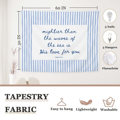 SAFDSGFDB Blue Christian Beach Tapestry Wall Hanging 50x60 - color: Christian one