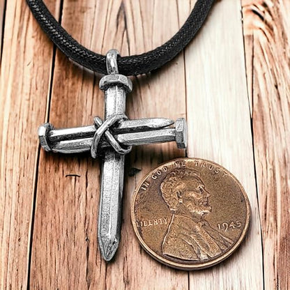 FORGIVEN JEWELRY Antique Nail Cross Necklace