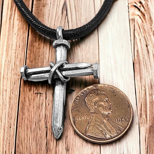 FORGIVEN JEWELRY Antique Nail Cross Necklace