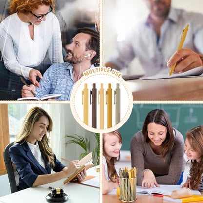 100 Pcs Ballpoint Gel Pens Bulk Retractable, Brown Series - style: Brown Series
