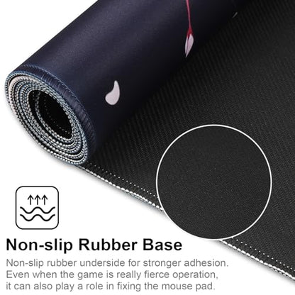 XXL Gaming Mouse Pad 35.4x15.7 Professional Large Mouse Pad & Computer Game Mouse Mat-90x40 Blackhua - color: Blackhua, size: 35.4L x 15.7W inches