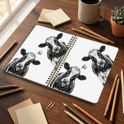 Cow Notebook Journal, Cow Gifts for Women Girls Friends Cow Lovers - color: Cute Cow Hi