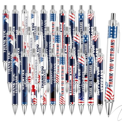30 Pcs Veteran Day Ballpoint Pens Patriotic Pens Veterans Gifts Bulk - style: Veteran