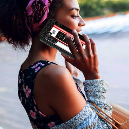 Designed Case for Samsung Galaxy A17 5G / A16 5G, Heavy Duty 3 in 1 Hybrid Hard PC & Soft Silicone [Military Grade] Shockproof Drop Protection Case, 90s Music Cassette - color: 90s Music Cassette, size: Galaxy A17 5G / A16 5G