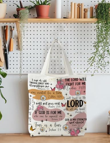 Bible Bags for Women, Christian Tote Bag, Gifts for Christian Women - color: Boho Floral