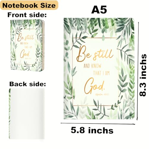 Bible Verse Lined Journal Notebook for Women Men, Christian Gifts for Women - color: Multi 0339