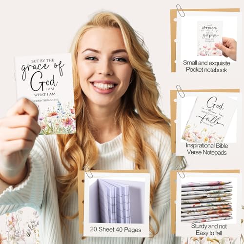 Kinlop 30 Pcs Christian Gifts for Women Small Prayer Journals, Wildflowers - style: Wildflowers