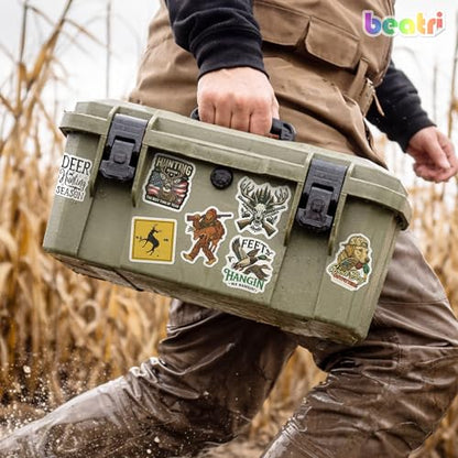BEATRI Hunting Stickers 50Pcs Waterproof Vinyl Deer Hunting Decor - color: Hunting Stickers