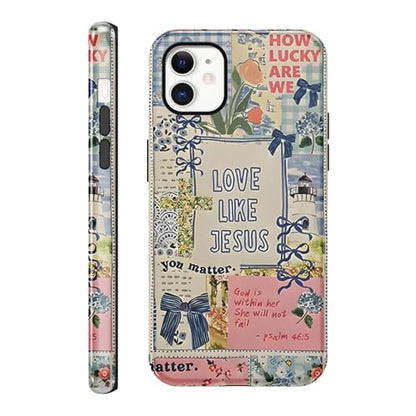 Cute Christian Bow Phone Case for iPhone 11 6.1'' - color: Bow bible verses collage, size: iPhone 11