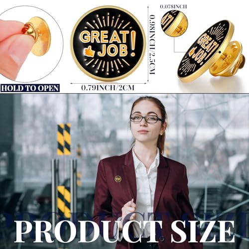 Ceenna 50 Pcs Employee of the Month Star Lapel Pins, Great Job - style: Great Job