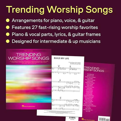 Trending Worship Songs - Piano/Vocal/Guitar Songbook | Contemporary Christian Worship Music Book for Students and Church Musicians | 27 Inspiring Favorites for Practice and Modern Praise Sessions
