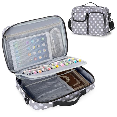 LUXJA Bible Bag with Detachable Pen Holder and Shoulder Strap