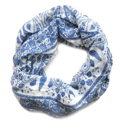 Jersey Knit Infinity Scarf Colorful Head Wrap for Travel - color: B08