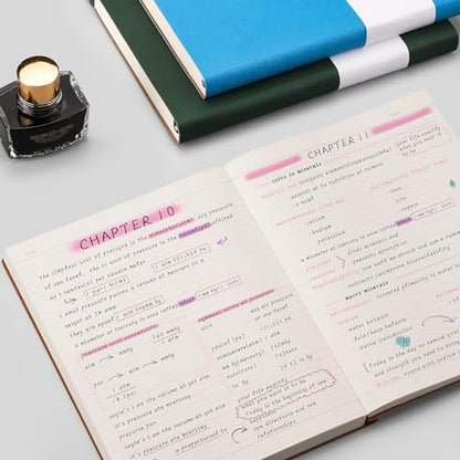 AHGXG Lined Journal Notebook, 320 Numbered Pages, B5 (7.6'' X 10'') - color: Brown, size: B5