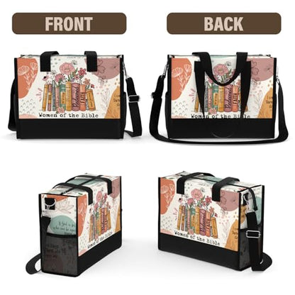 Christian Tote Bag for Women Bible Study Church Faith Organizer - color: Women of the Bible