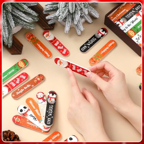 50 Pack Christmas Mini Nail Files Gifts Bulk Christmas Emery Boards - style: Animals
