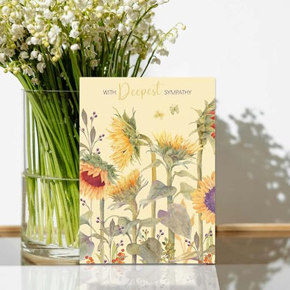 KJV Sunflowers Sympathy Card, 1 Count - color: Sunflower Sympathy