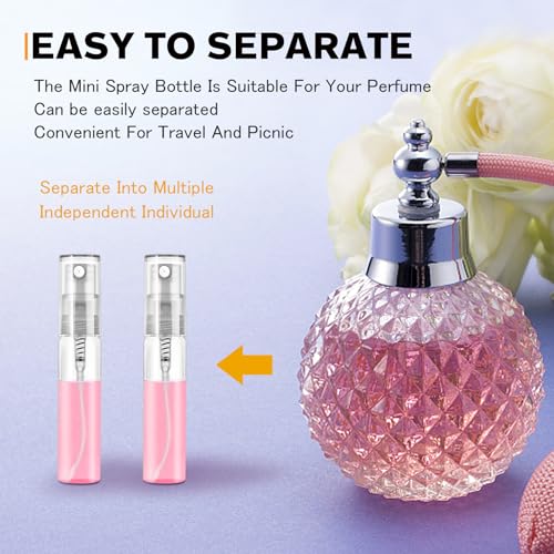 Mini Spray Bottle 5ml, Refillable Glass Spray Bottle, Glass Bottle Atomizer, Perfume Mouthwash Atomizer for Cleaning Refillable Container for Travel, Essential Oils, Perfume 60 Pcs, 5ml - size: 60PCS,5ML