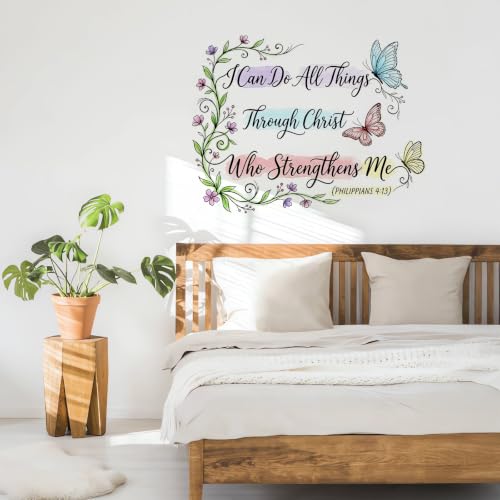 Colorful Christian Scripture Inspirational Vinyl Wall Sticker