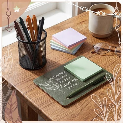 Eaasty 10 Sets Christian Sticky Note Holders with Notes and Ballpoint Pens - style: Bohemian
