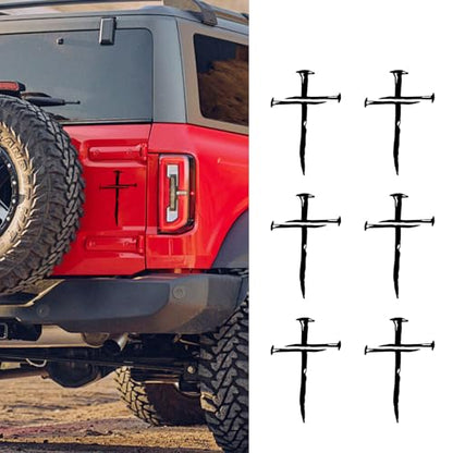6 Pcs Cross Decals for Cars, Christian Stickers, Waterproof Vinyl, Removable No-Residue Adhesive for Windows, Trucks, Motorcycle Helmets, Laptops, Weatherproof Faith Vehicle Accessories Gift