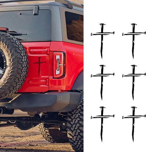 6 Pcs Cross Decals for Cars, Christian Stickers, Waterproof Vinyl, Removable No-Residue Adhesive for Windows, Trucks, Motorcycle Helmets, Laptops, Weatherproof Faith Vehicle Accessories Gift