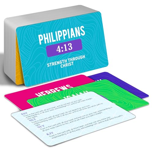 Bible Memory Verse Cards, Weekly Scripture Flash Cards - style: A