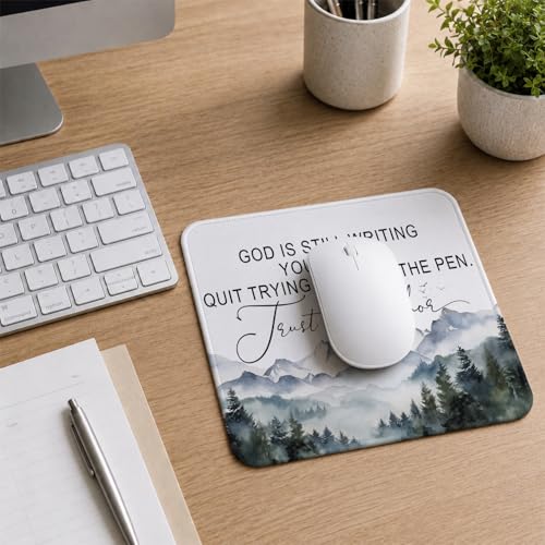 QIYUHOY Inspirational Christian Mouse Pad Gifts for Women, 9.5x7.9 Inch - color: God is Still Writing Your Story