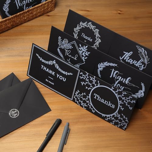 Mr. Pen- Blank Thank You Cards with Envelopes, 18 Pack, 4x6 - color: Black