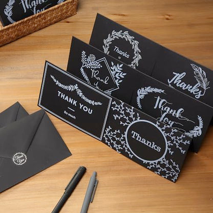 Mr. Pen- Blank Thank You Cards with Envelopes, 18 Pack, 4x6 - color: Black