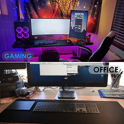 KTRIO Large Gaming Mouse Pad Desk Mat for Gamer, 31.5" x 15.7", Black, XXL - color: Black Stealth, size: 31.5l X 15.7w Inches