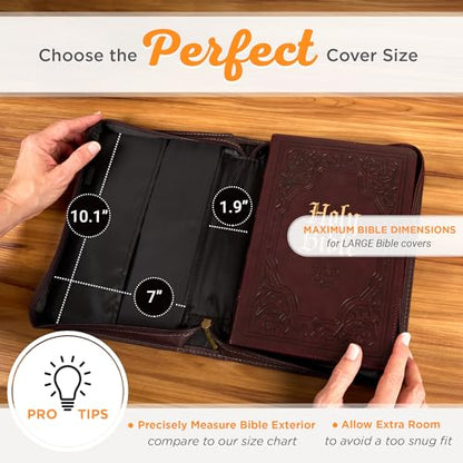 Christian Art Gifts Faux Leather Bible Cover for Men and Grads: I Know the Plans