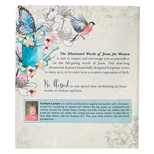 The Illustrated Words of Jesus for Women Daily Devotional - 366 Days of Calming Coloring and Meaningful Meditation on the Words of Jesus