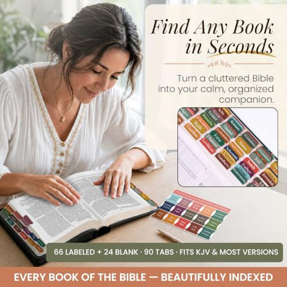 90 Christian Bible Tabs - Bohemian/Boho Version - color: Boho