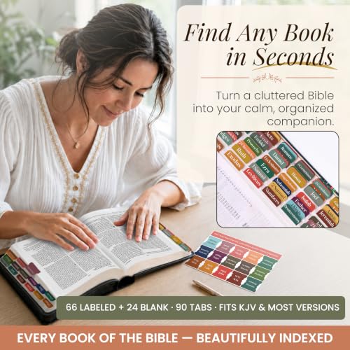 90 Christian Bible Tabs - Bohemian/Boho Version - color: Boho