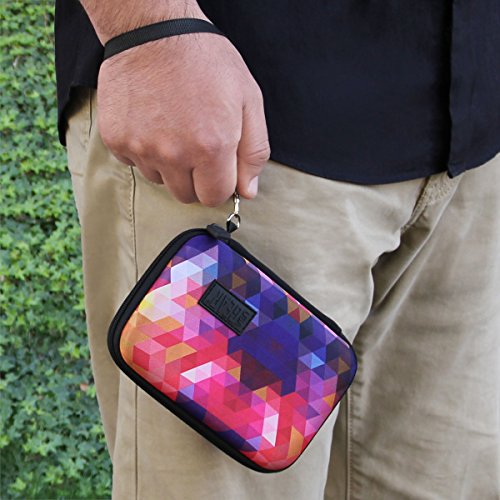 USA Gear Hard Case Compatible with Wonder Bible KJV the Talking Audio Bible Player, Wonder Bible NIV, Cable, Earbuds & More - Scratch Resistant Interior, Wrist Strap (Case Only) - Geometric - color: Geometric